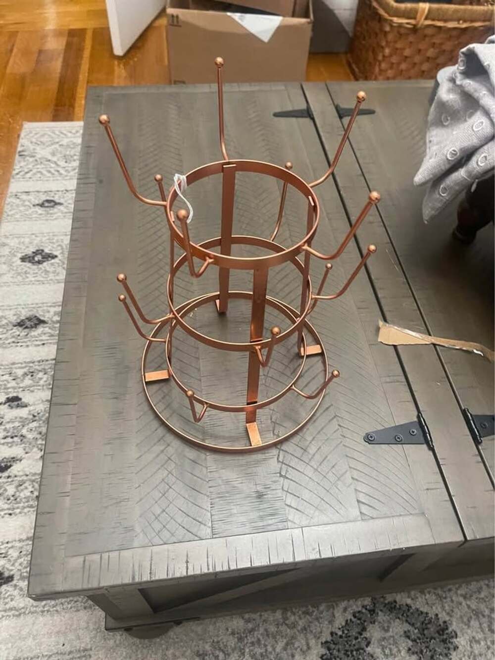 Copper Metal Mug Tree Rack - Picture 2 of 5